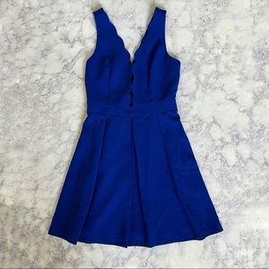 Skater ADELYN RAE Electric Royal Cobalt Blue Short Summer Cocktail Dress